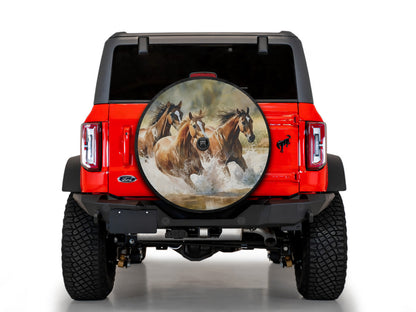 Wild Horses Wheel Spare Tire Cover