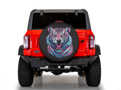 White Tiger Wheel Spare Tire Cover