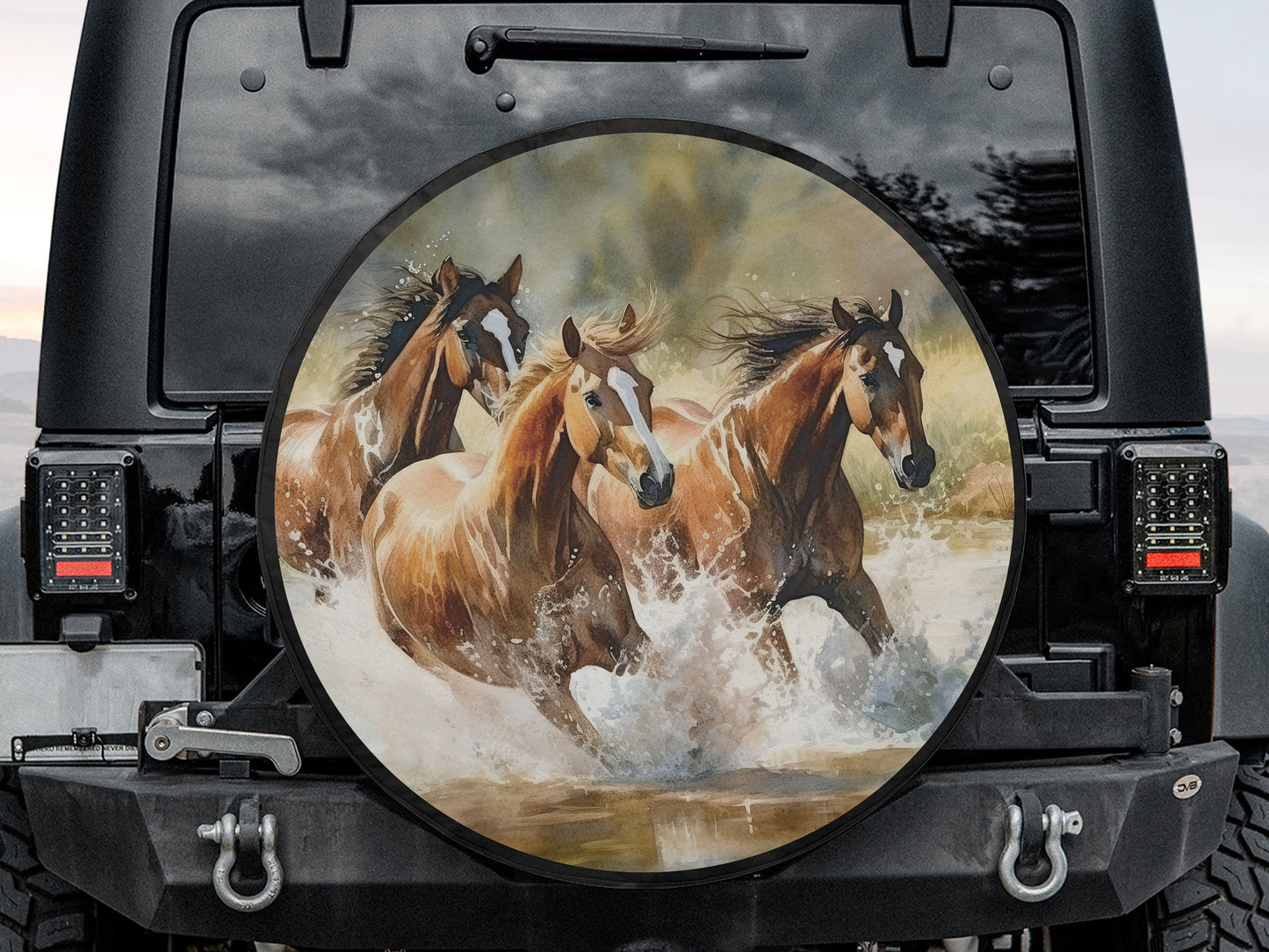 Wild Horses Wheel Spare Tire Cover